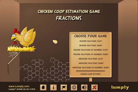 Chicken Coop Fraction Games / Fractions &amp; Decimals / Middle School 