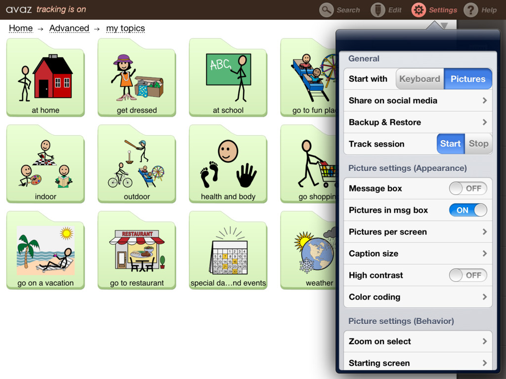 Avaz Pro AAC App For Autism Augmentative Speech Language 